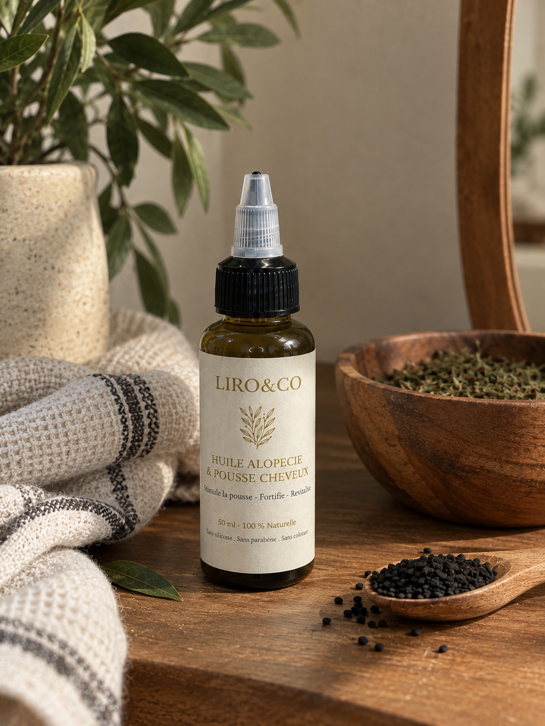 Huile alopécie & pousse cheveux - 50 ml